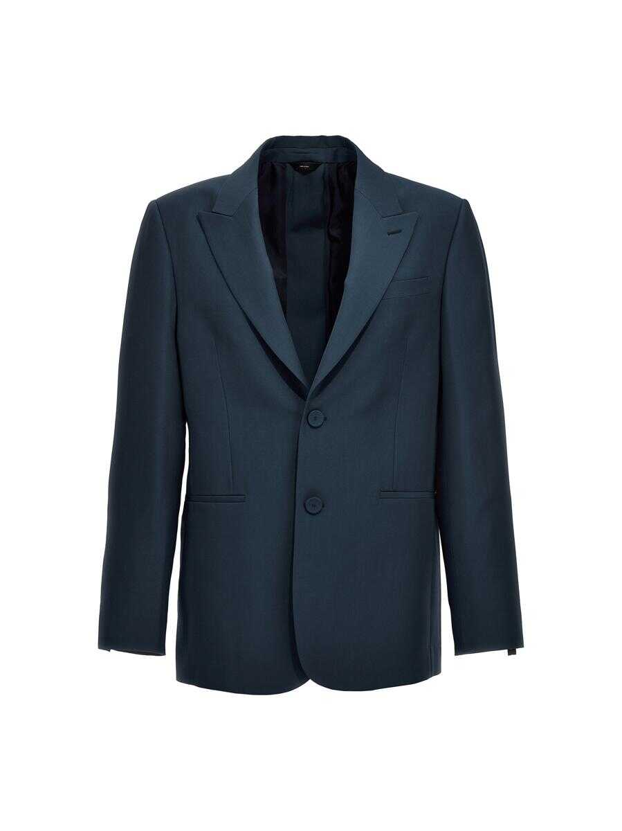Fendi FENDI \'Fendi O\'Lock\' single breast blazer jacket BLUE