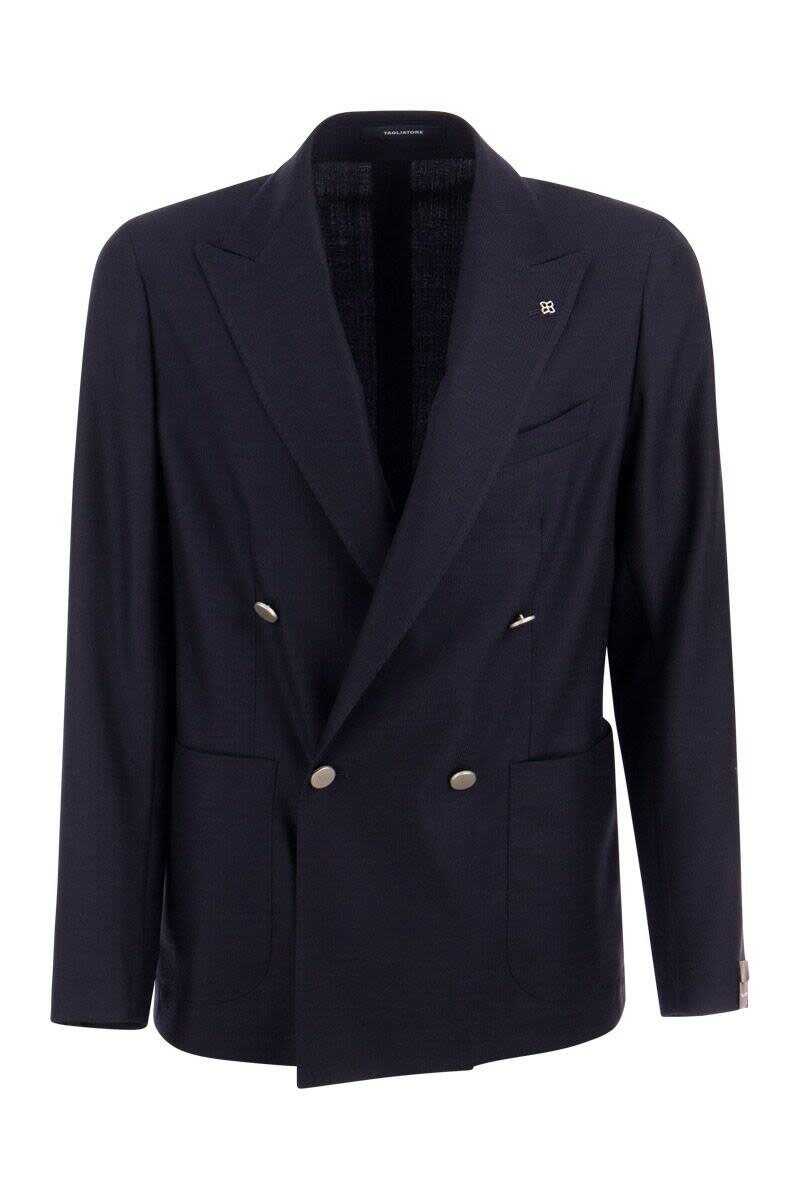 Tagliatore TAGLIATORE Double-breasted jacket in wool BLUE