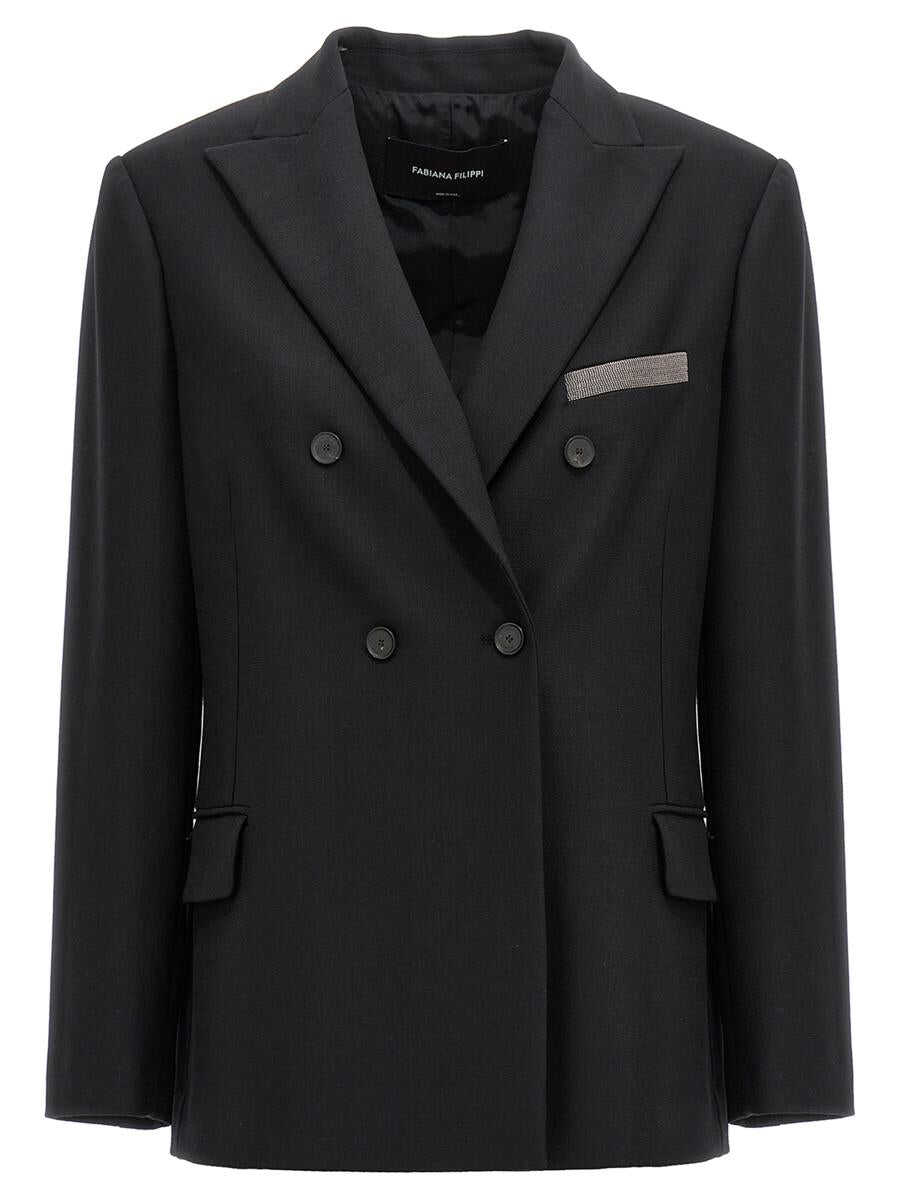 Fabiana Filippi FABIANA FILIPPI Wool-blend blazer BLACK