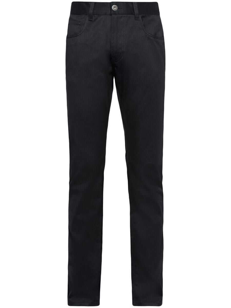 PRADA PRADA five-pocket straight-leg jeans BLACK