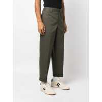 Pantaloni Golden Goose pentru Barbati - Pantaloni Golden Goose Golden Goose Cropped Straight Leg Trousers GREEN MILITARY Barbati (BM 10441979) - B-mall.ro