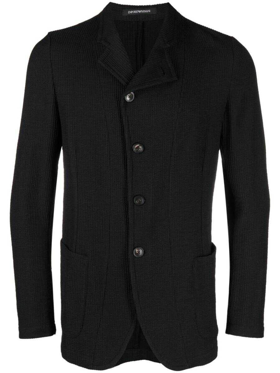 EA7 EA7 EMPORIO ARMANI Wool blazer jacket Black