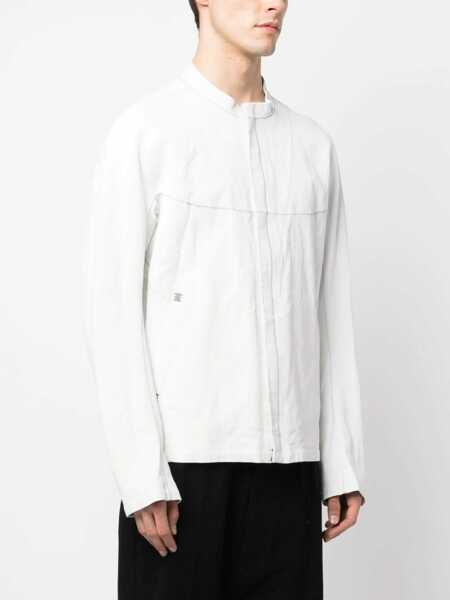 Bomber jacket ISAAC SELLAM Isaac Sellam Linen Bomber Jacket Clothing WHITE Barbati (BM 10454156) 3