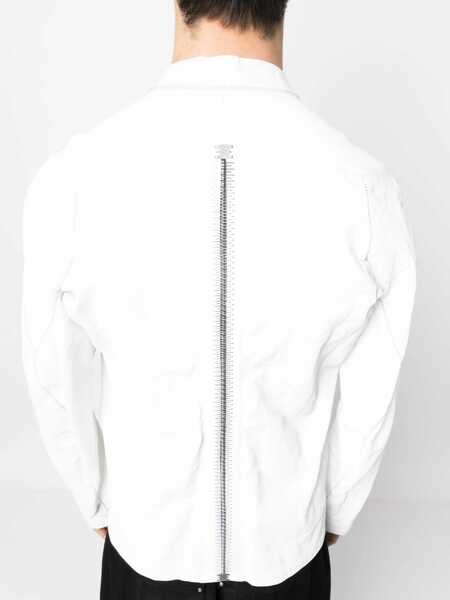 Bomber jacket ISAAC SELLAM Isaac Sellam Linen Bomber Jacket Clothing WHITE Barbati (BM 10454156) 5