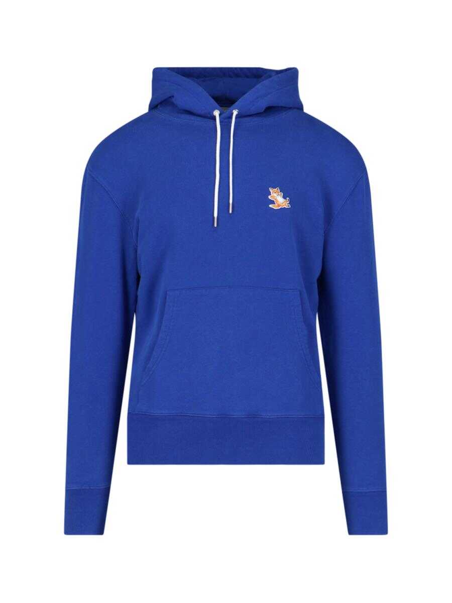 MAISON KITSUNÉ MAISON KITSUNÉ Sweatshirt with hood and logo Blue