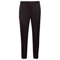 Pantaloni Black Slightly Cropped Tailored Pants In Viscose Woman Femei