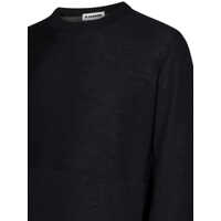 Pulovere Jil Sander pentru Barbati - Pulovere Jil Sander Black Crewneck Sweater with Long Sleeves in Wool Man Black Barbati (BM 10459082) - B-mall.ro