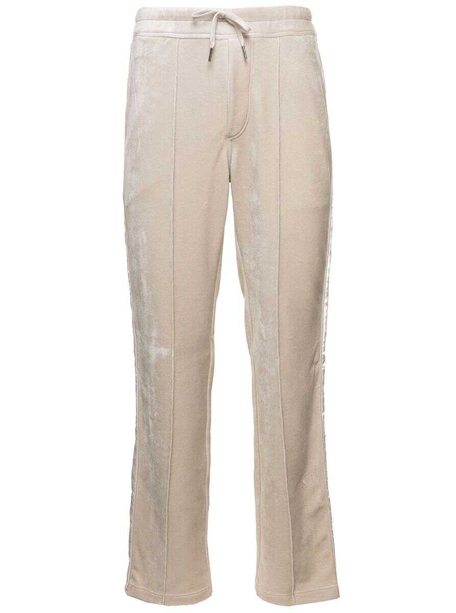 Tom Ford BONDED VLOUR PANTS WHITE