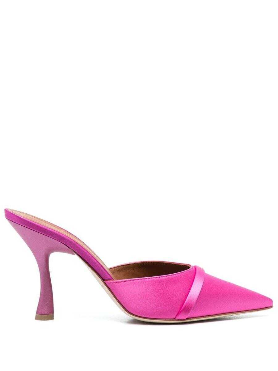 MALONE SOULIERS MALONE SOULIERS Joella 90 satin heel mules Pink