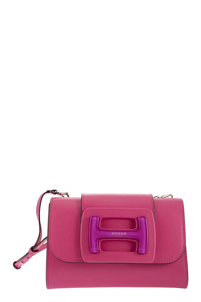 Hogan HOGAN H-Bag - Leather Cross body Bag FUXIA