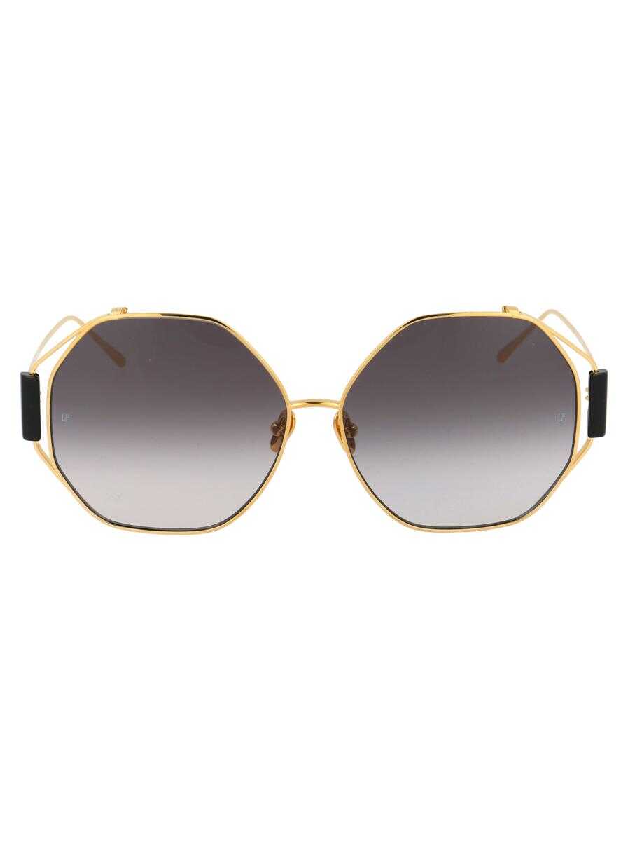 LINDA FARROW Linda Farrow SUNGLASSES YELLOW GOLD/ BLACK/ GREY GRAD