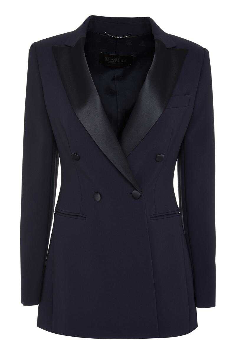 Max Mara MAX MARA LOLLY DOUBLE BREASTED BLAZER BLUE