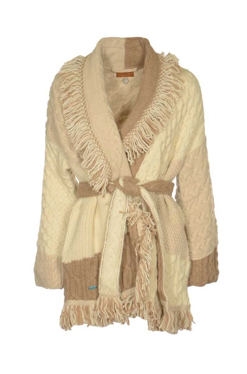 ALANUI ALANUI The Talking Glacier wool cardigan BEIGE