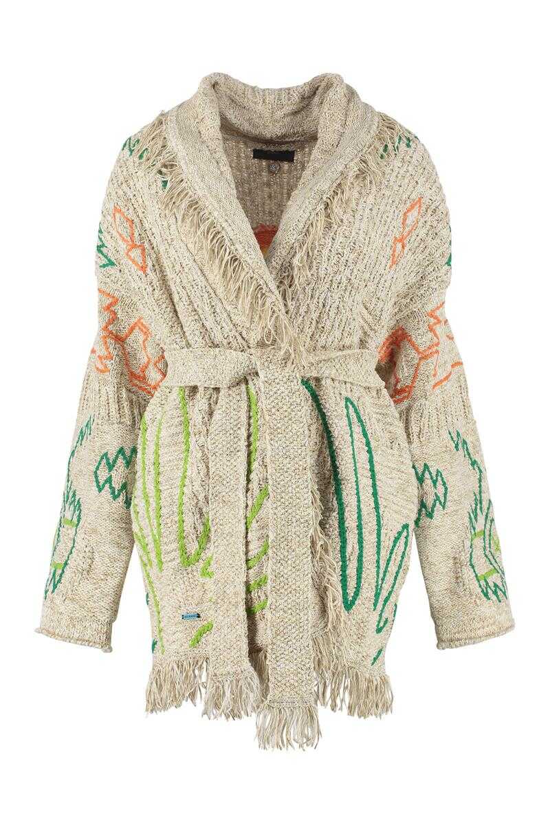 ALANUI ALANUI ISLAND OF LOVE ICON CARDIGAN Beige