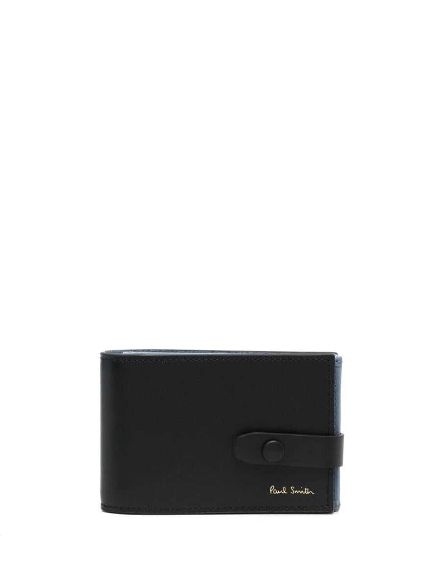 Paul Smith PAUL SMITH logo-embossed leather wallet BLACK/CEMENTO