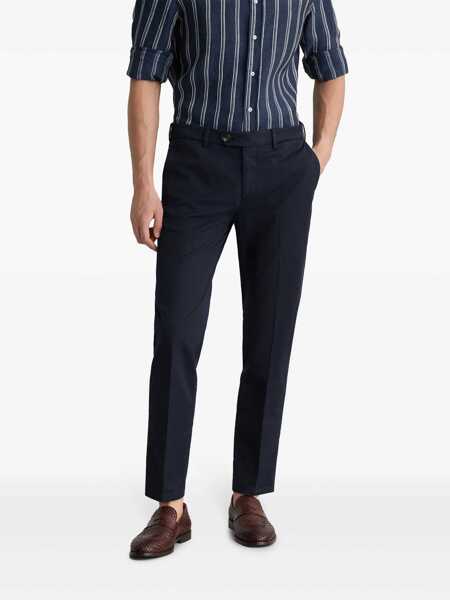 Pantaloni Brunello Cucinelli Brunello Cucinelli Cotton Trousers BLUE Barbati (BM 10477565) 2
