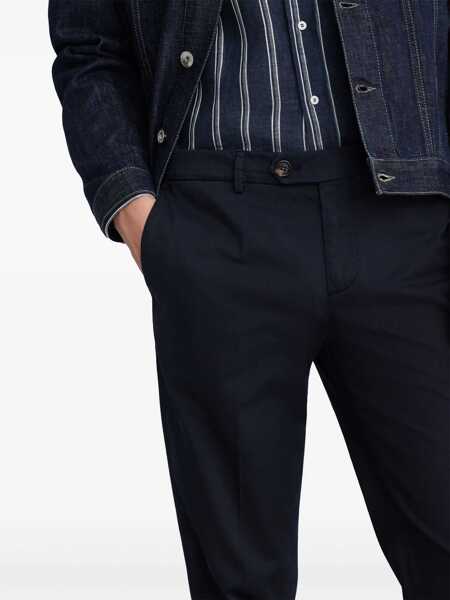 Pantaloni Brunello Cucinelli Brunello Cucinelli Cotton Trousers BLUE Barbati (BM 10477565) 4