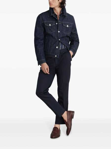 Pantaloni Brunello Cucinelli Brunello Cucinelli Cotton Trousers BLUE Barbati (BM 10477565) 5