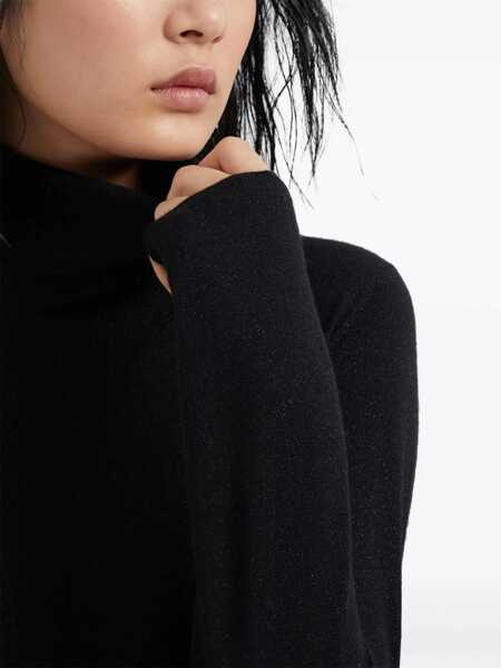 Pulovere Brunello Cucinelli Brunello Cucinelli Sparkling Turtleneck Black Femei (BM 10478684) 5