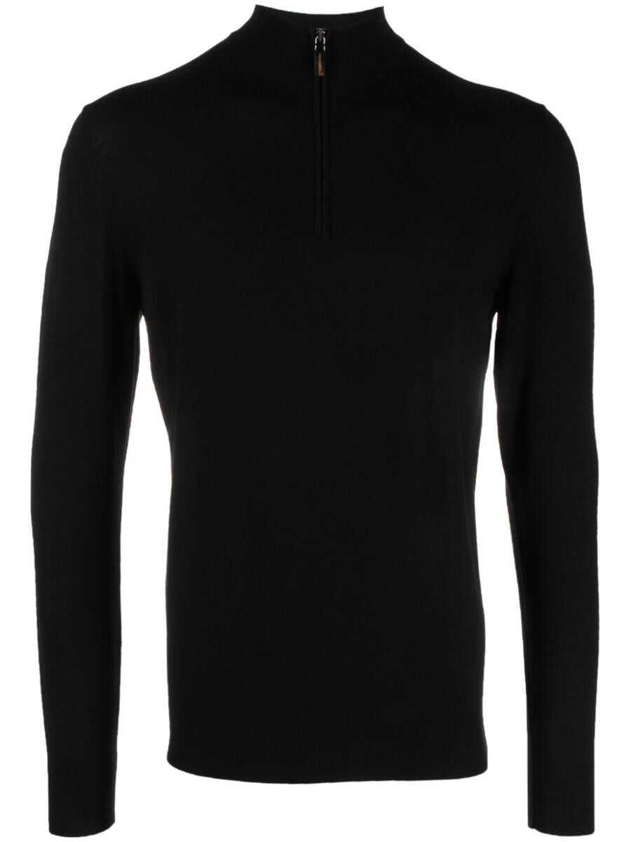 COLOMBO COLOMBO Wool mock neck sweater Black