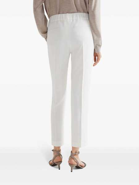 Pantaloni casual Brunello Cucinelli Brunello Cucinelli Pants WHITE Femei (BM 10479182) 4