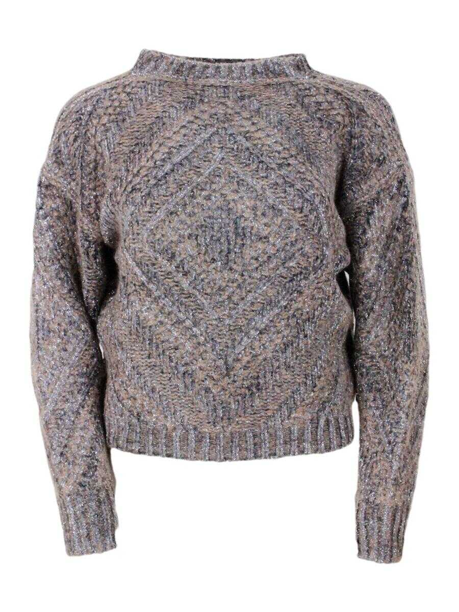 Fabiana Filippi Mélange lurex sweater Brown