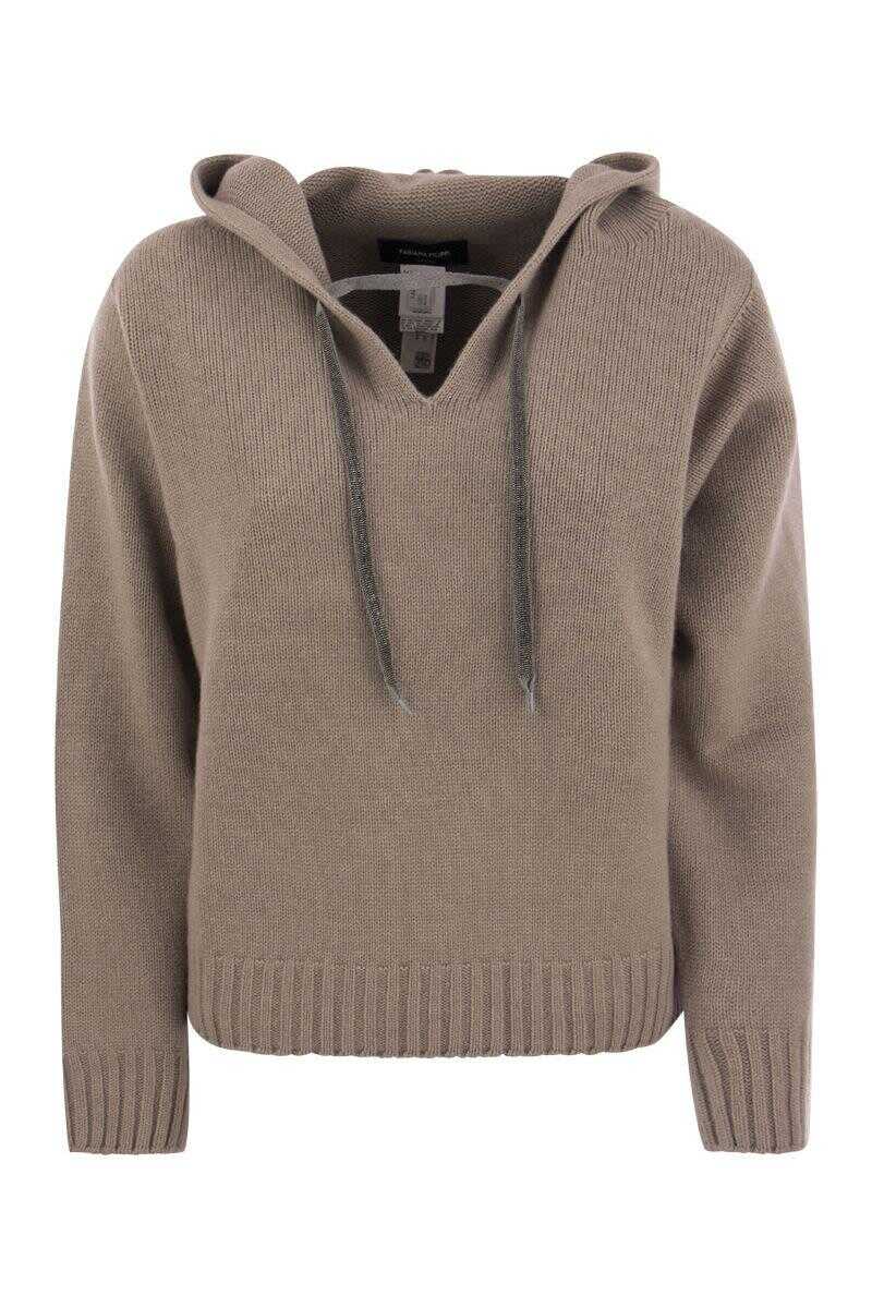 Fabiana Filippi FABIANA FILIPPI Platinum hoodie CAMEL