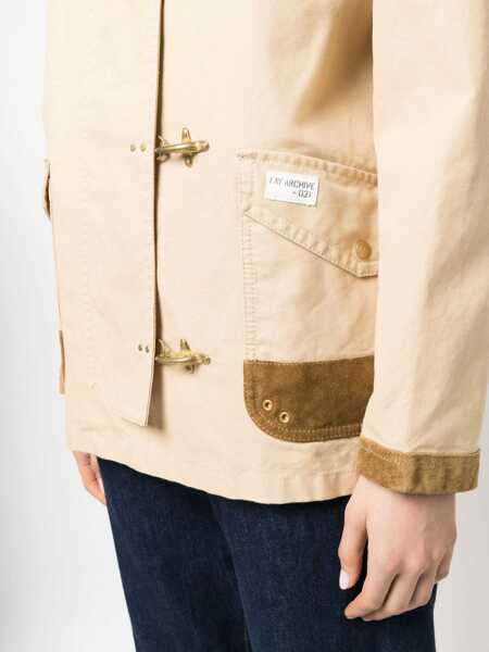 Geci Fay Fay Cotton 4 Hooks Jacket Beige Femei (BM 10481018) 5