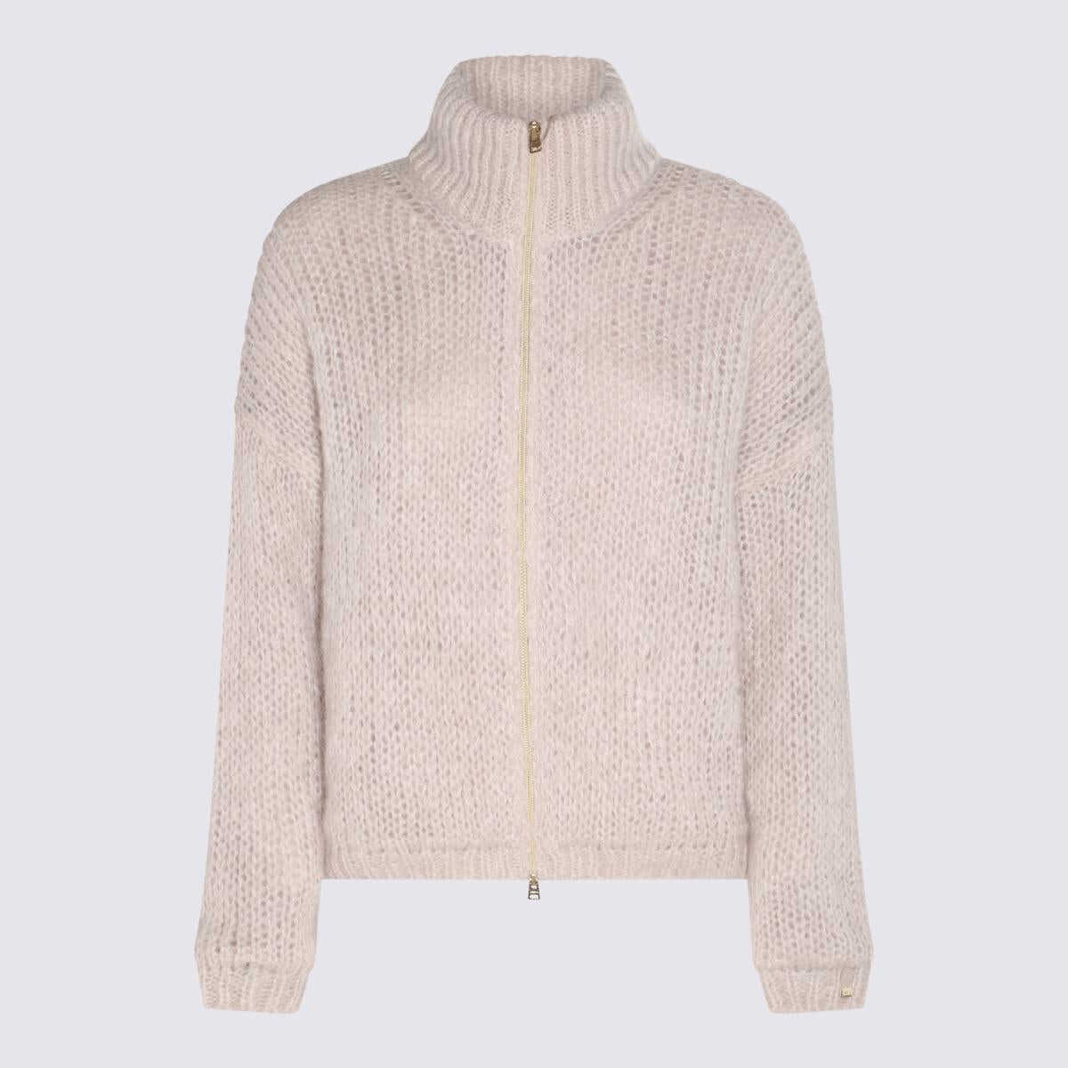 Herno HERNO WHITE MOHAIR AND WOOL BLEND DOWN JACKET WHITE