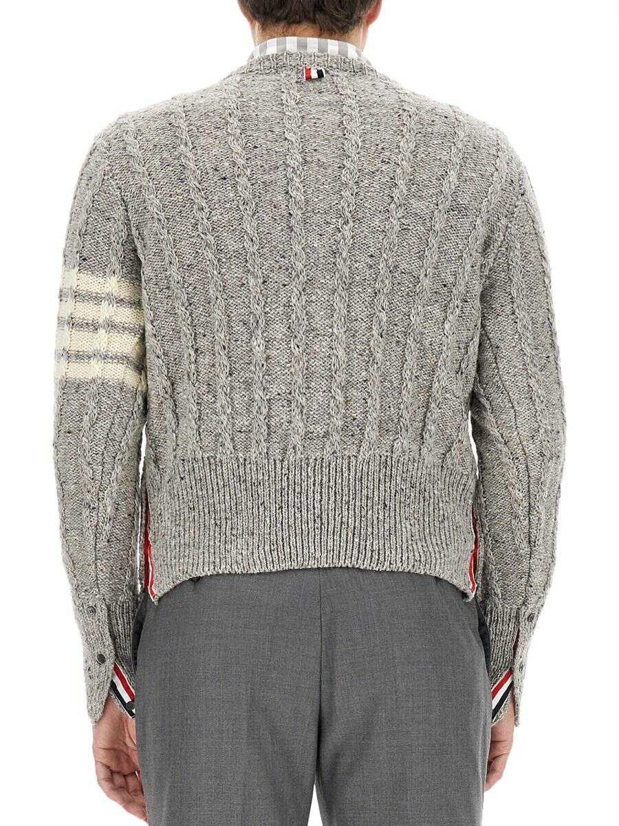 Thom Browne THOM BROWNE WOOL JERSEY. GREY