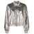Brunello Cucinelli Brunello Cucinelli Laminated Leather Bomber Jacket SILVER