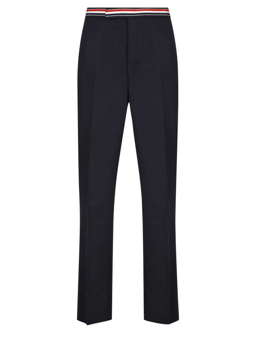 Thom Browne THOM BROWNE WOOL PANTS BLUE