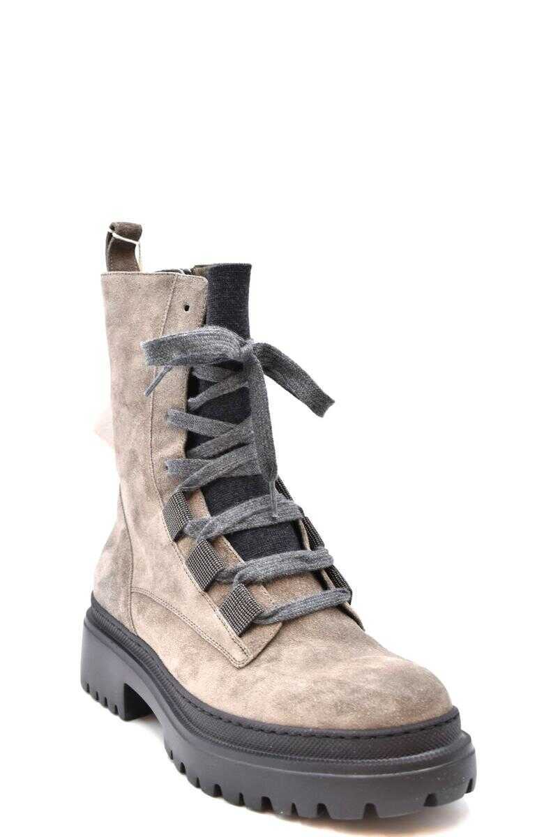 Bocanci Brunello Cucinelli Brunello Cucinelli Bootie Brown Femei (BM 10495634) 2