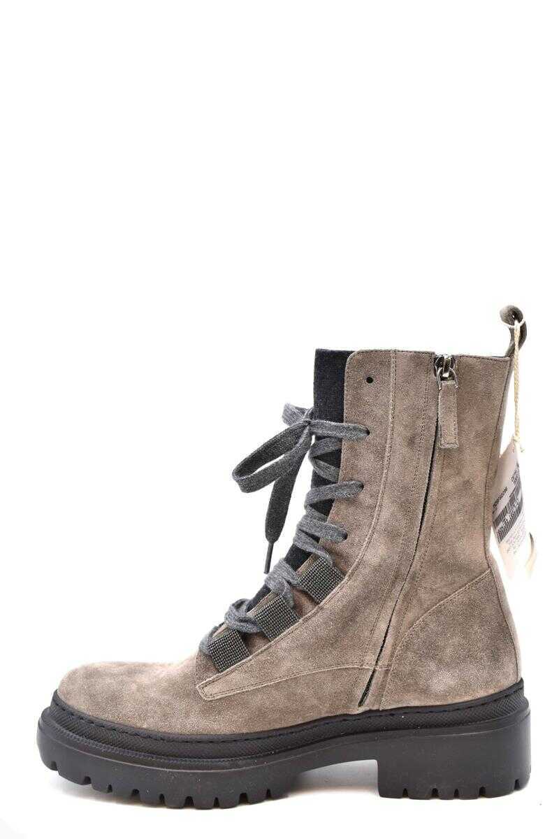 Bocanci Brunello Cucinelli Brunello Cucinelli Bootie Brown Femei (BM 10495634) 3