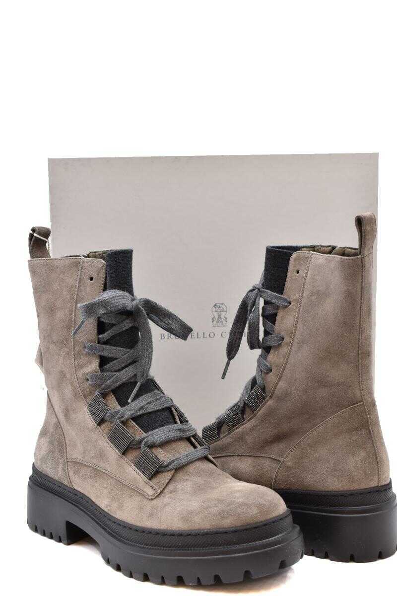 Bocanci Brunello Cucinelli Brunello Cucinelli Bootie Brown Femei (BM 10495634) 4