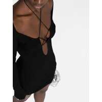 Fuste NENSI DOJAKA Dama - Fuste NENSI DOJAKA Nensi Dojaka Deep Neckline Minidress Black Femei (BM 10497170) - B-mall.ro