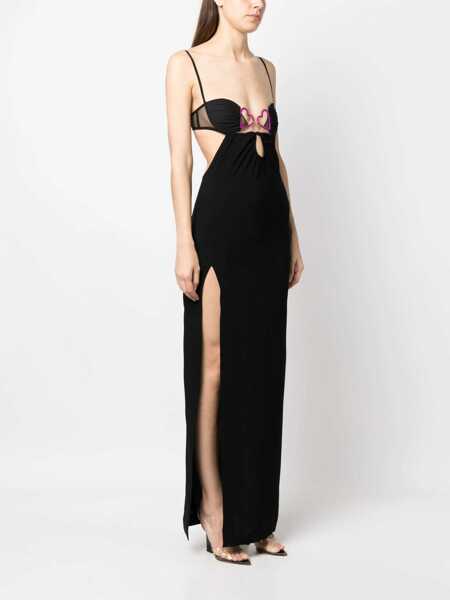 Rochii NENSI DOJAKA Nensi Dojaka Heart Bra Long Dress Black Femei (BM 10497239) 3