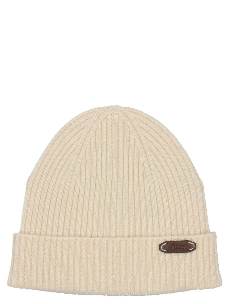 BRIONI BRIONI Fisherman’s rib beanie White