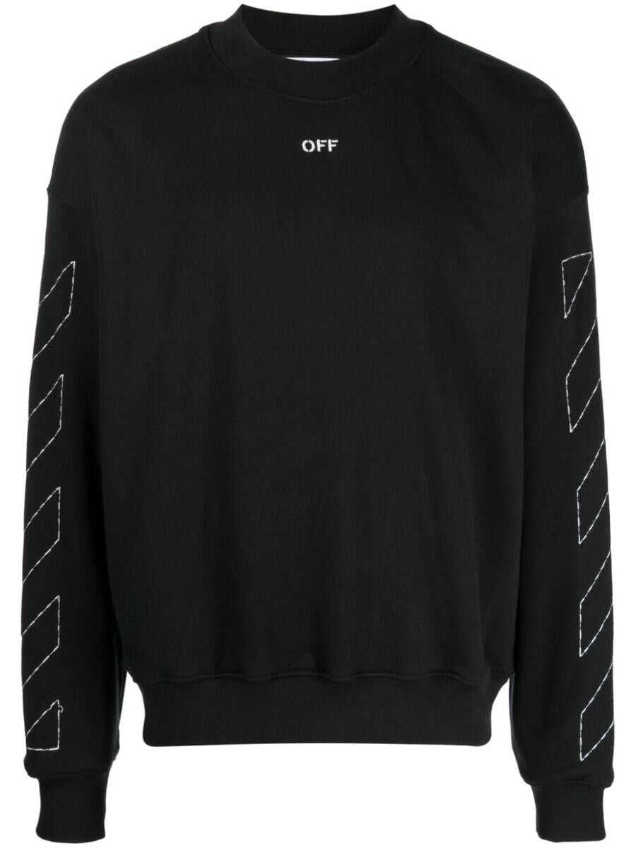 Off-White OFF-WHITE Logo cotton sweatshirt Black