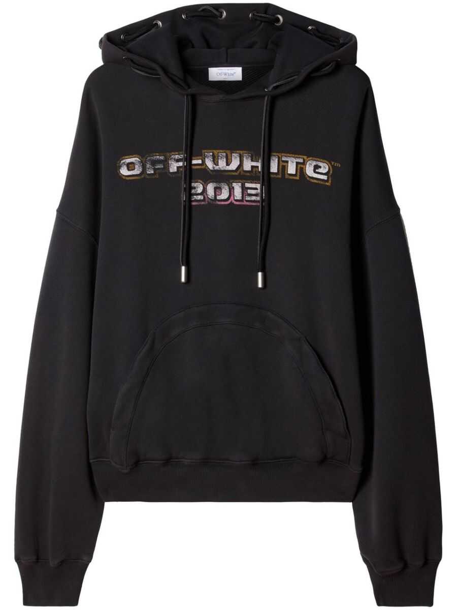 Off-White OFF-WHITE BLACK MULTICOLOUR COTTON DIGIT BACCHUS SWEATSHIRT BLACK