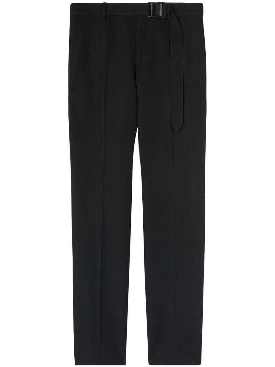 Off-White OFF-WHITE belted slim-fit trousers BLACK