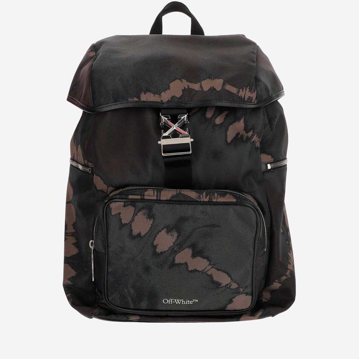 Off-White OFF-WHITE TIE-DYE CAMO PATTERN ARROW TUC BACKPACK ROSSO