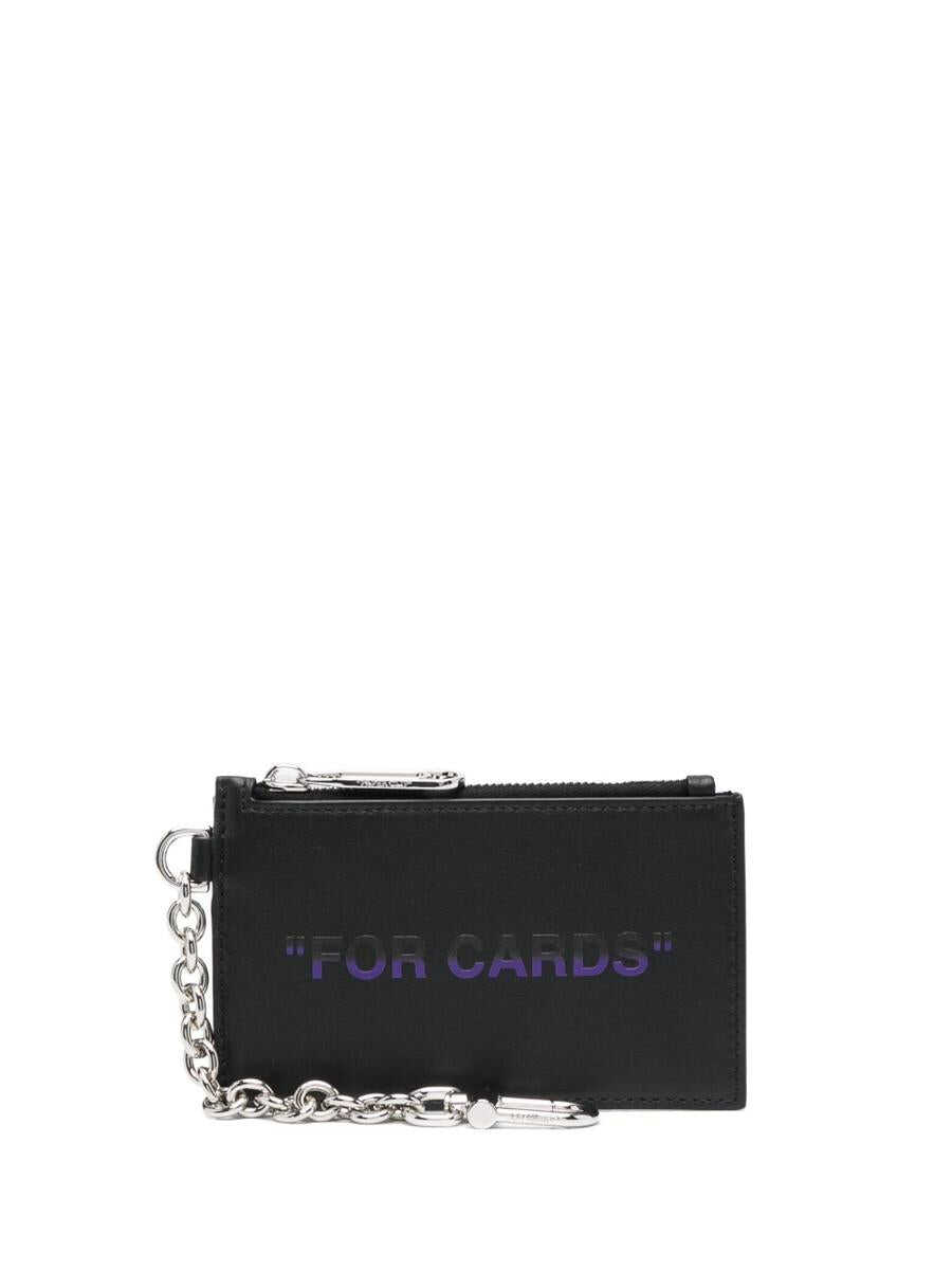 Off-White OFF-WHITE Leather credit card case BLACK