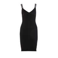 Rochii Off-White Women'S Black Fabric Dress With Logoed Shoulder Straps Femei