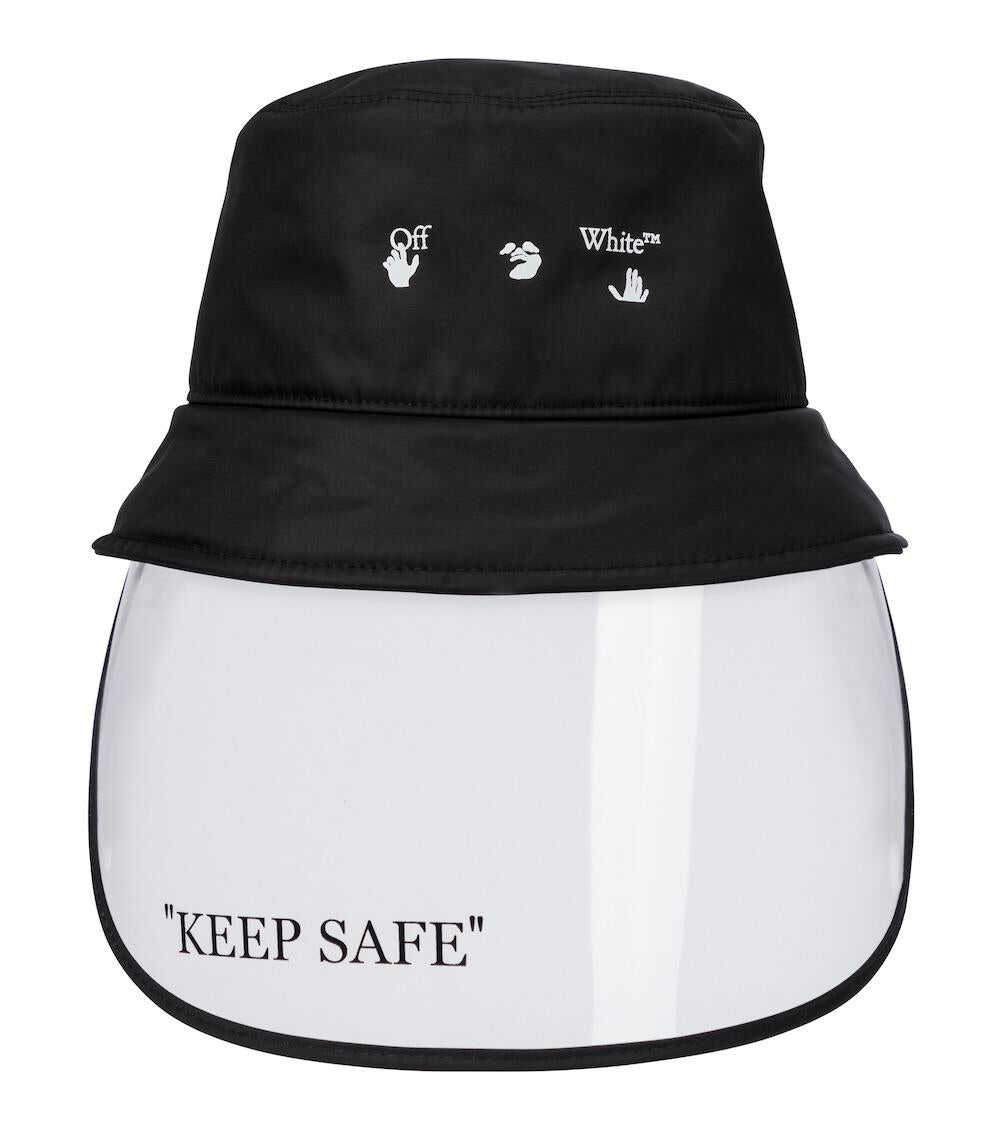 Off-White OFF-WHITE Keep Safe Logo Visor Bucket Hat BLACK