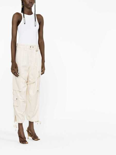 Pantaloni casual Isabel Marant Isabel Marant Elore Workwear Trousers Beige Femei (BM 10505957) 4