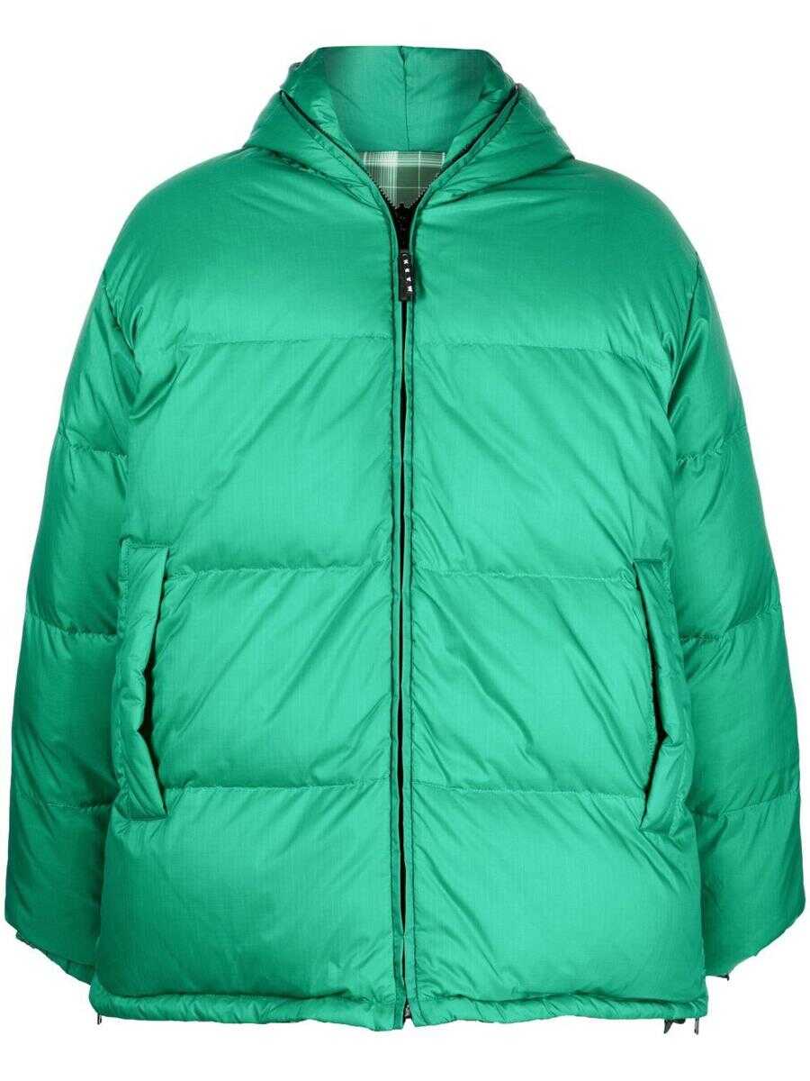 Marni MARNI Padded hooded down jacket Green