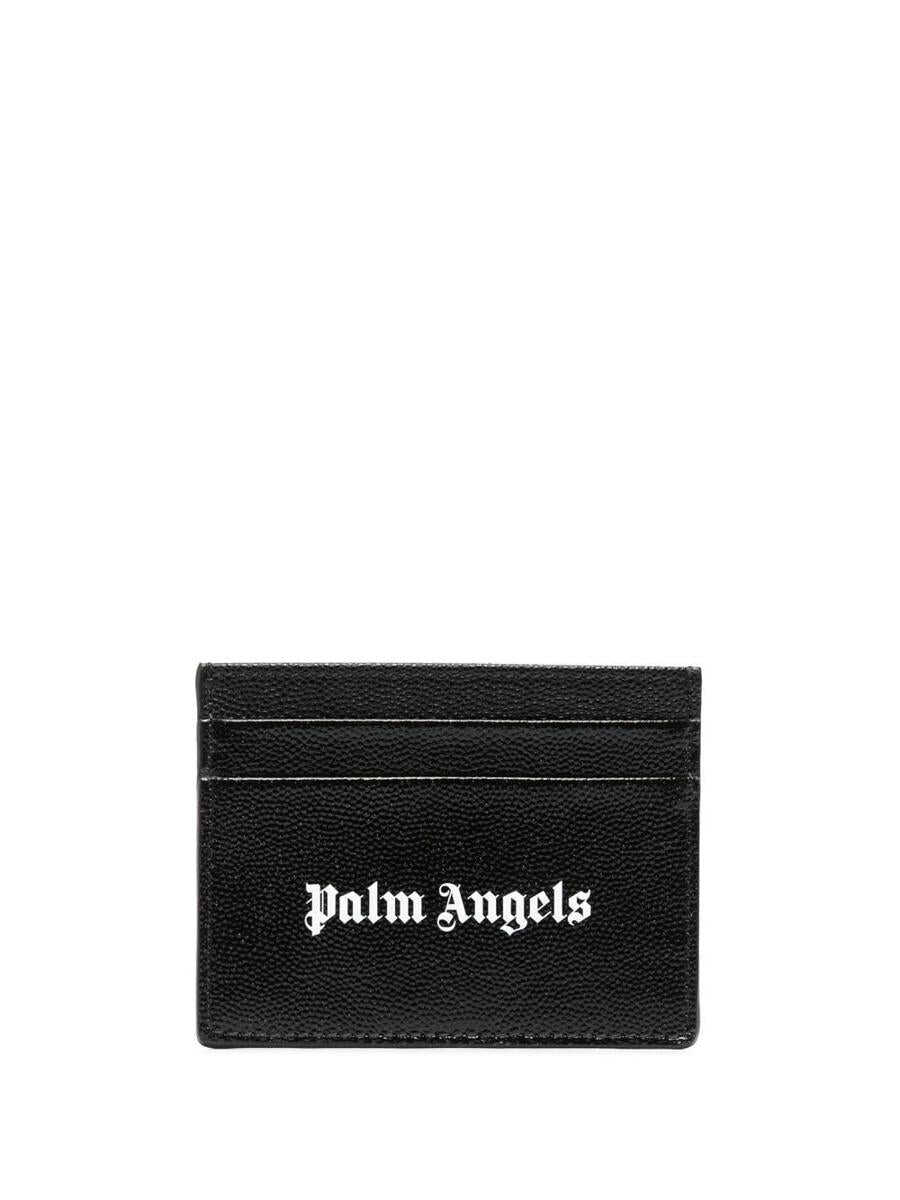 Palm Angels PALM ANGELS Leather credit card case BLACK