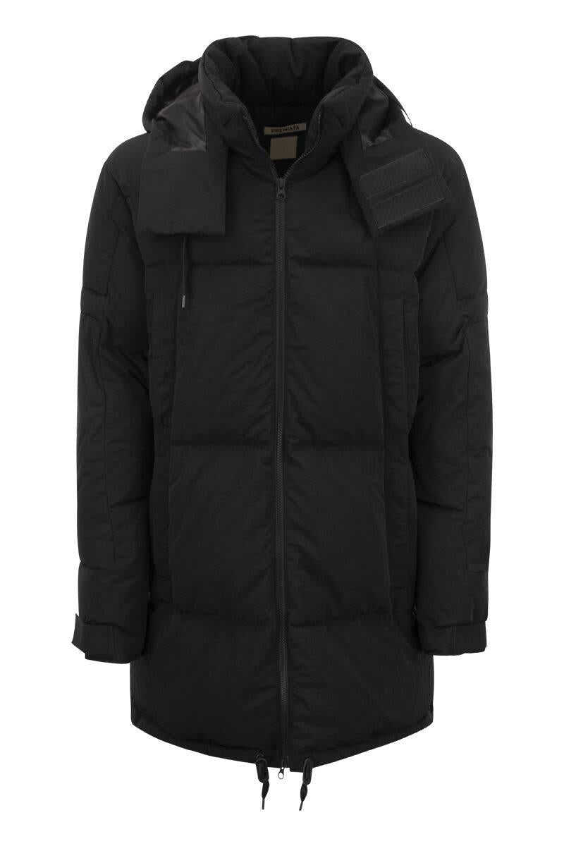 Premiata PREMIATA SHIVAPURI - Long down jacket with hood BLACK