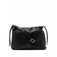 Genti de umar A.P.C. Black Crossbody Bag With Logo Lettering On The Front And Drawstring Closure In Ecoleather Woman